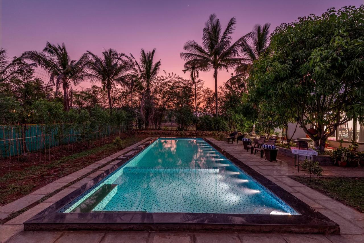 Saffronstays Lakeview Nivara - Farm Stay Villa With Private Pool Near Pune Exterior foto