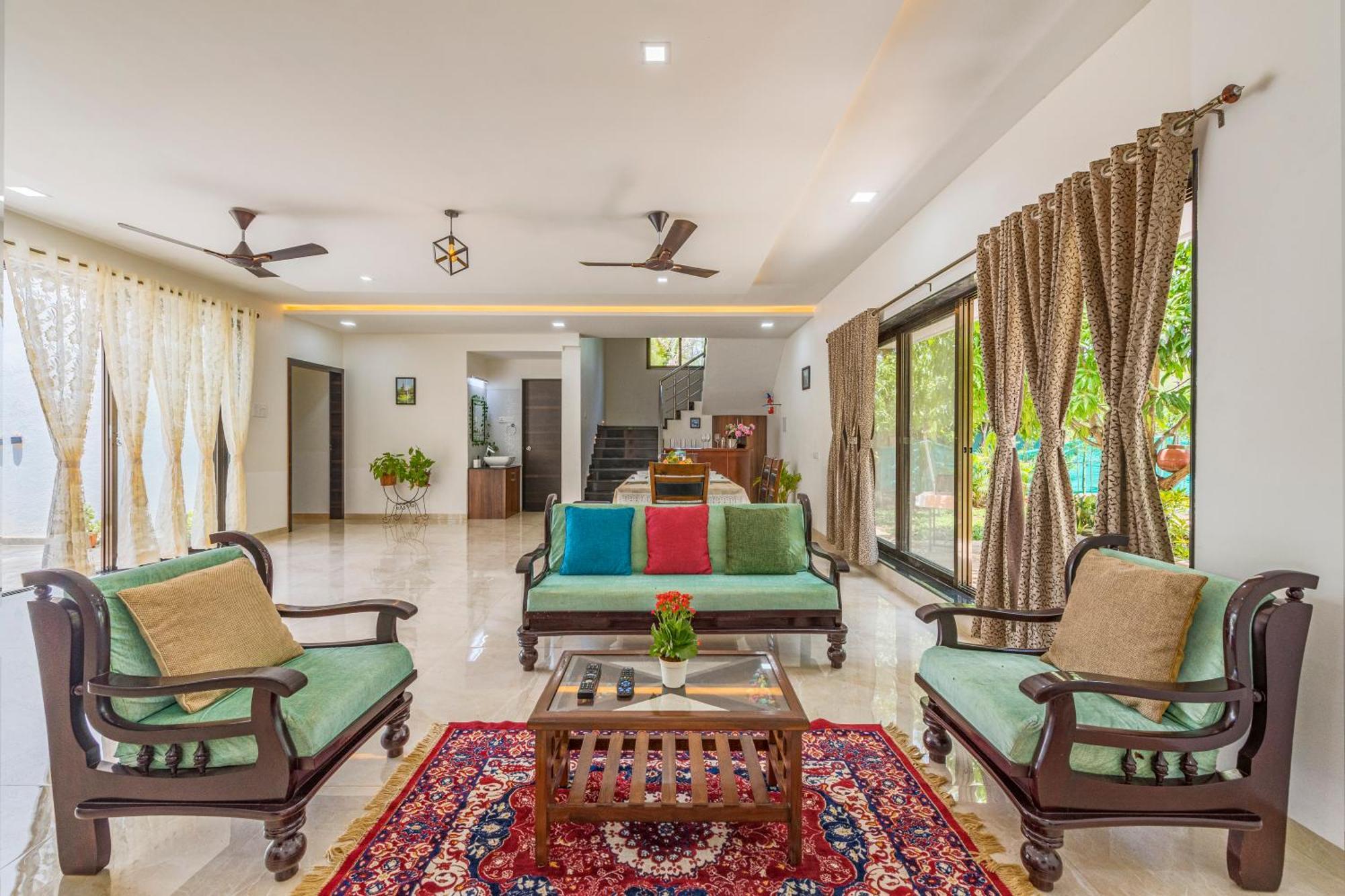 Saffronstays Lakeview Nivara - Farm Stay Villa With Private Pool Near Pune Exterior foto